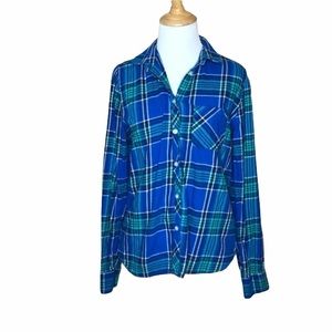 American Eagle Blue Flannel Button down shirt